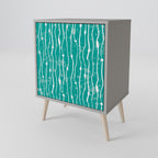 TURQUOISE RAIN 1-Door Sideboard in Grey Finish