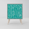 TURQUOISE RAIN 1-Door Sideboard in Grey Finish
