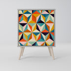 TESSELATE TREASURES Aparador de 1 Porta em Acabamento Cinzento