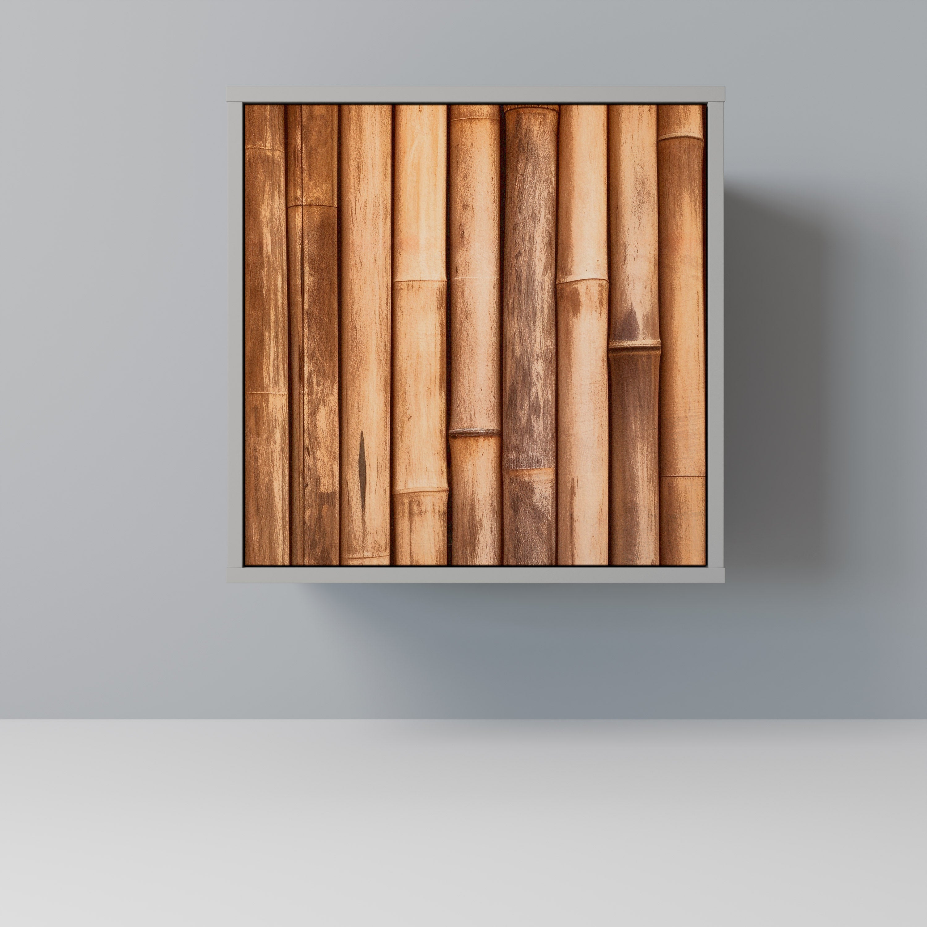 NATURAL WOOD Aparador de 1 Porta em Acabamento Cinzento