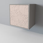 CERAMIC TEXTURE Aparador de 1 Porta em Acabamento Cinzento