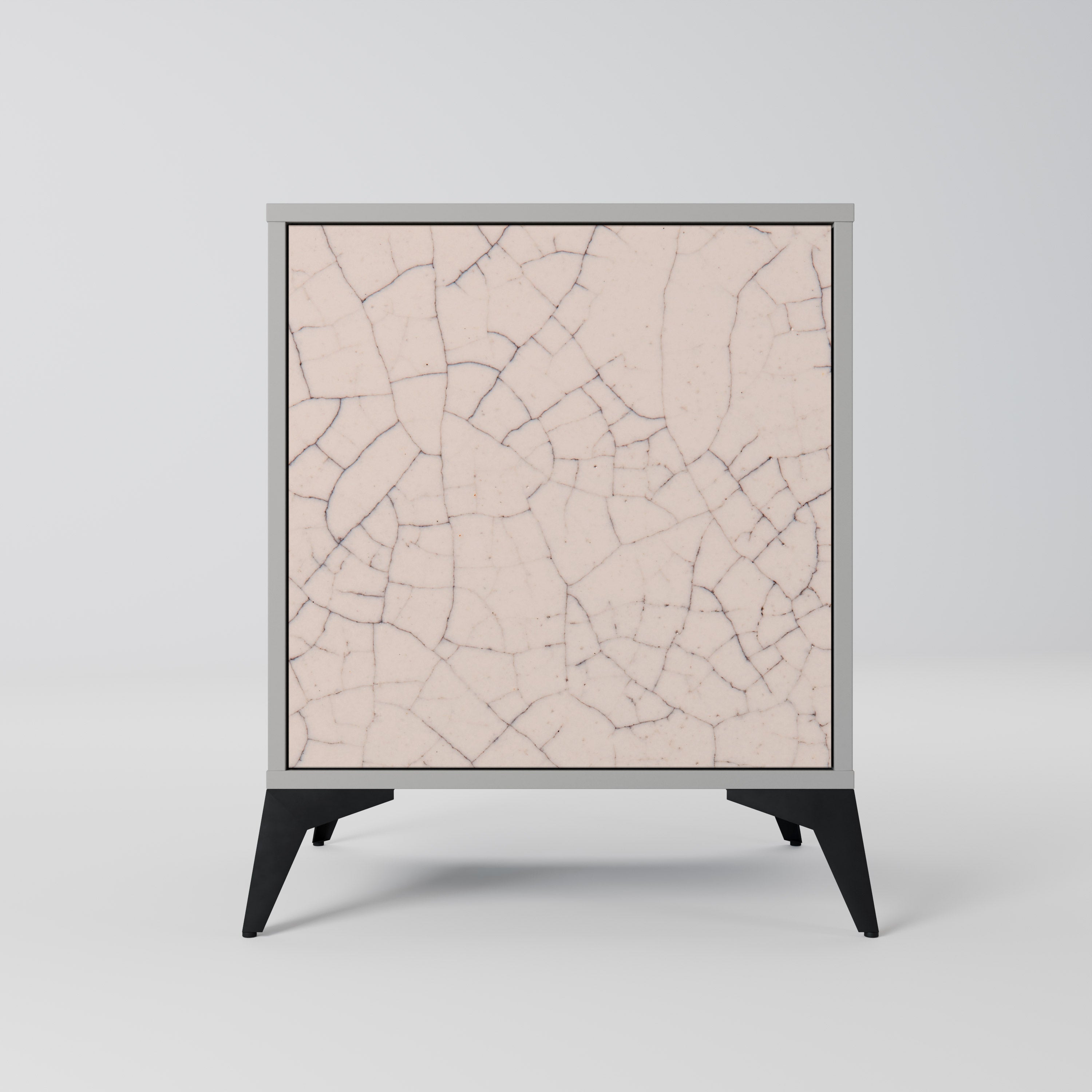 CERAMIC TEXTURE Aparador de 1 Porta em Acabamento Cinzento