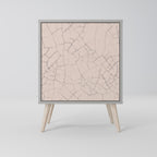 CERAMIC TEXTURE Aparador de 1 Porta em Acabamento Cinzento