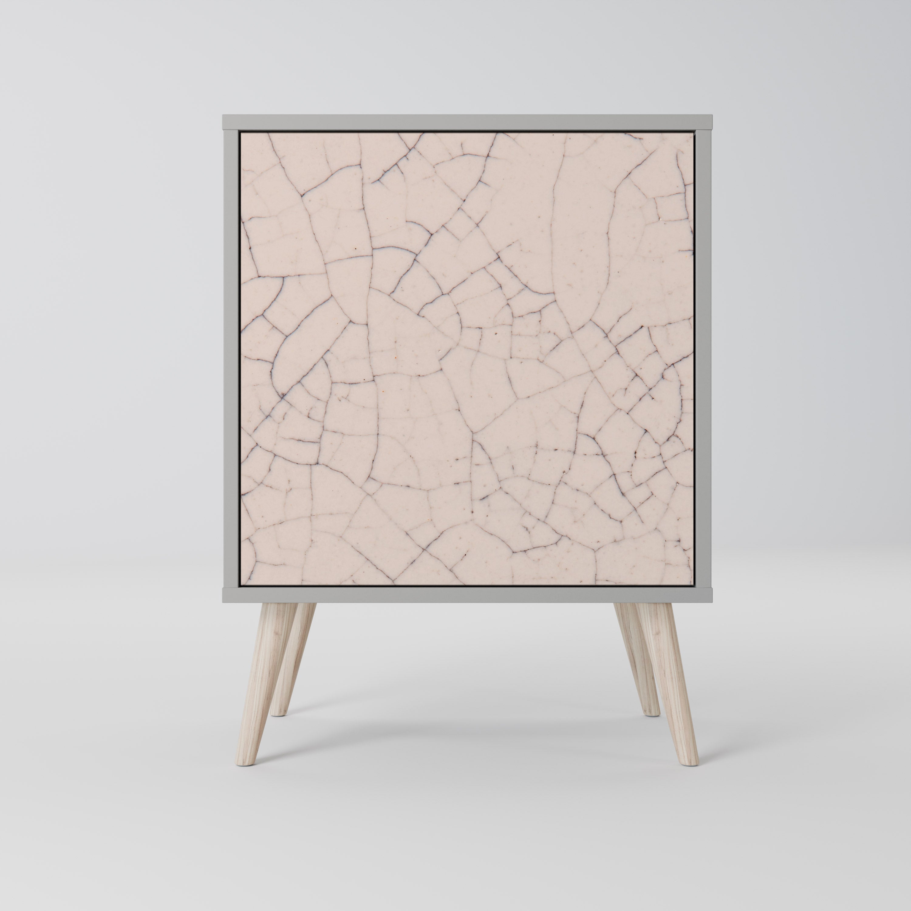 CERAMIC TEXTURE Aparador de 1 Porta em Acabamento Cinzento