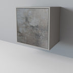 CONCRETE WALL 1-Door Sideboard in Grey Finish