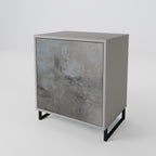 CONCRETE WALL 1-Door Sideboard in Grey Finish