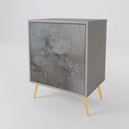 CONCRETE WALL 1-Door Sideboard in Grey Finish