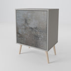 CONCRETE WALL 1-Door Sideboard in Grey Finish