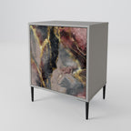 GOLDEN TIDES Aparador de 1 Porta em Acabamento Cinzento