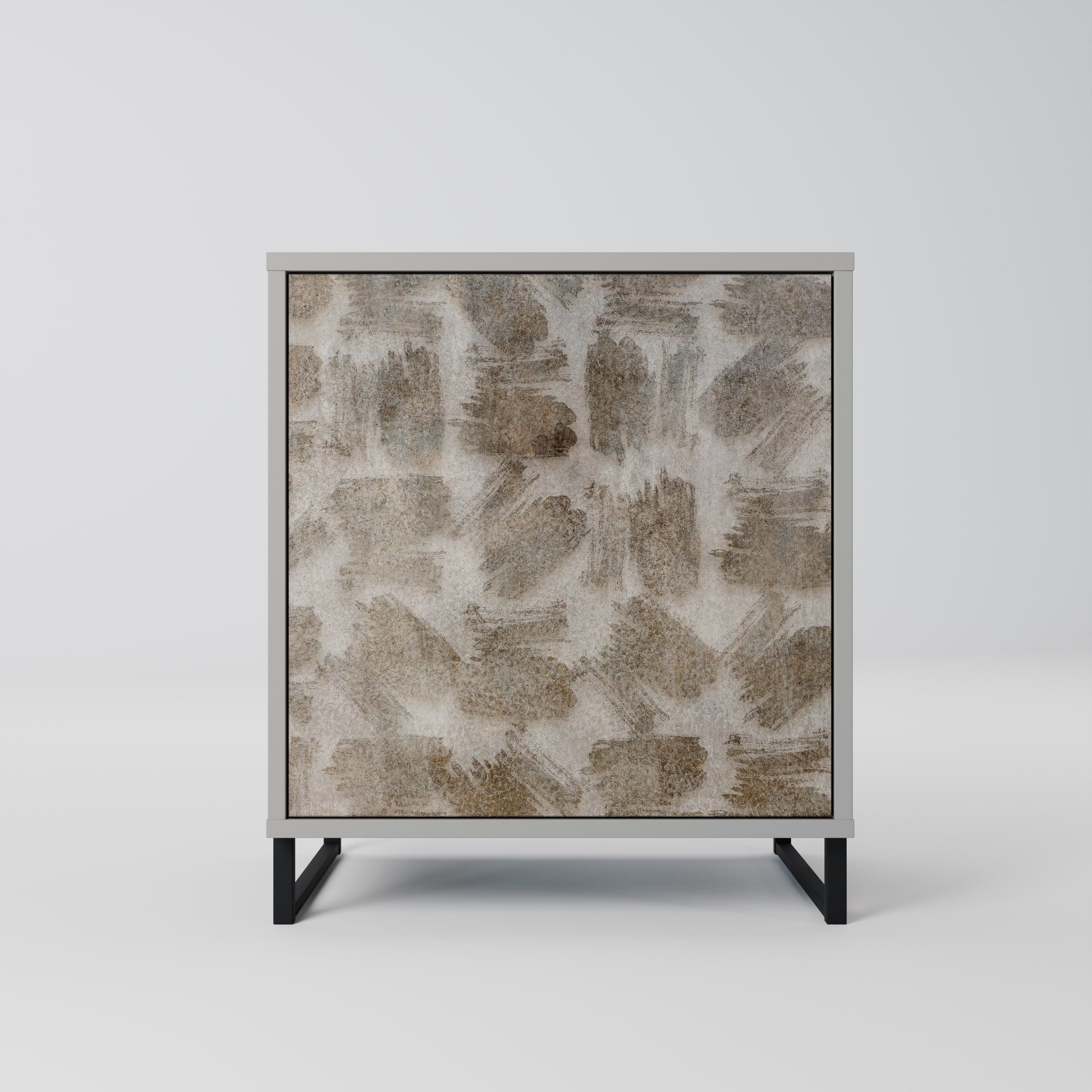 SLIGHTLY BLURRED Aparador de 1 Porta em Acabamento Cinzento