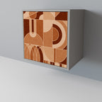 PRISM MOSAIC Aparador de 1 Porta em Acabamento Cinzento