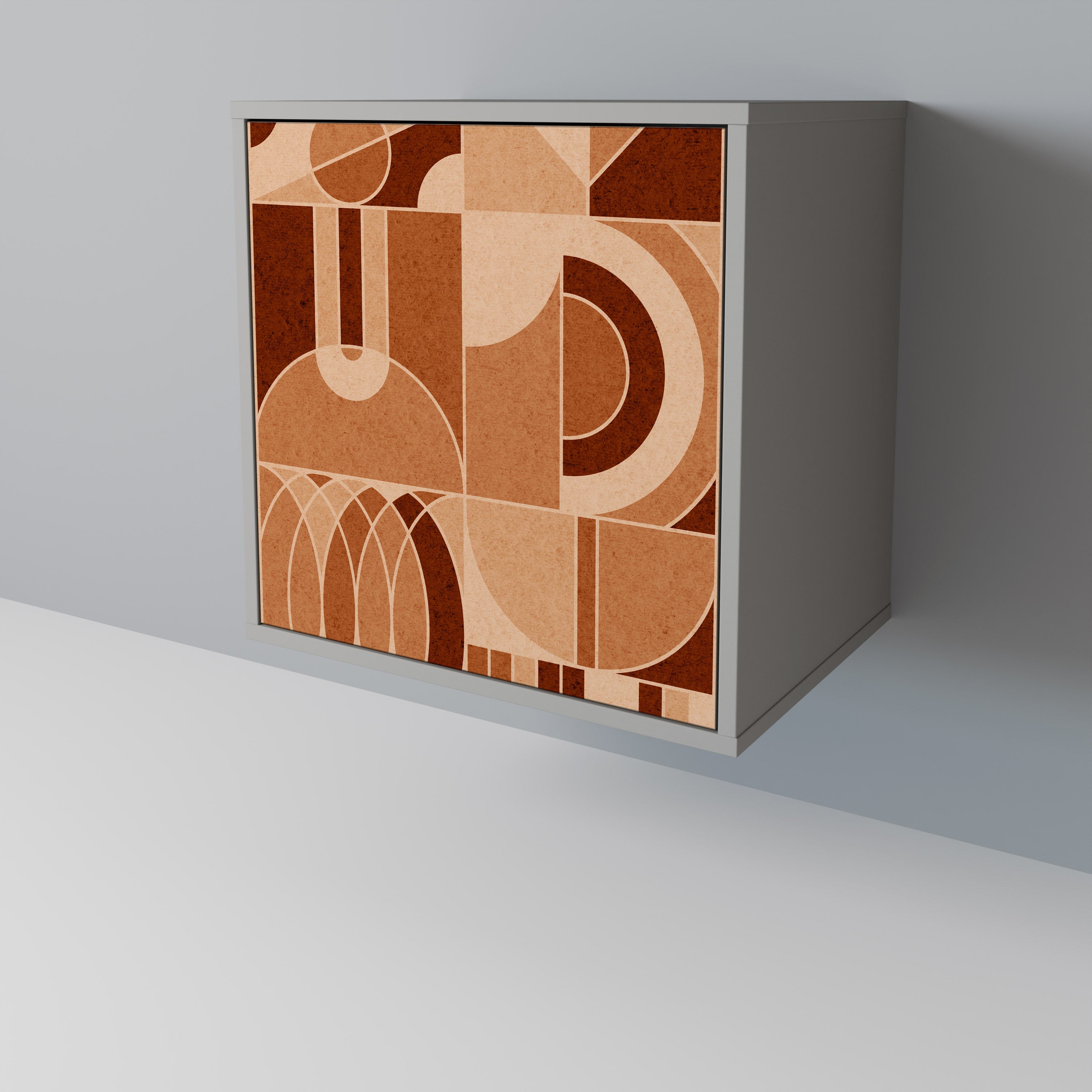 PRISM MOSAIC Aparador de 1 Porta em Acabamento Cinzento