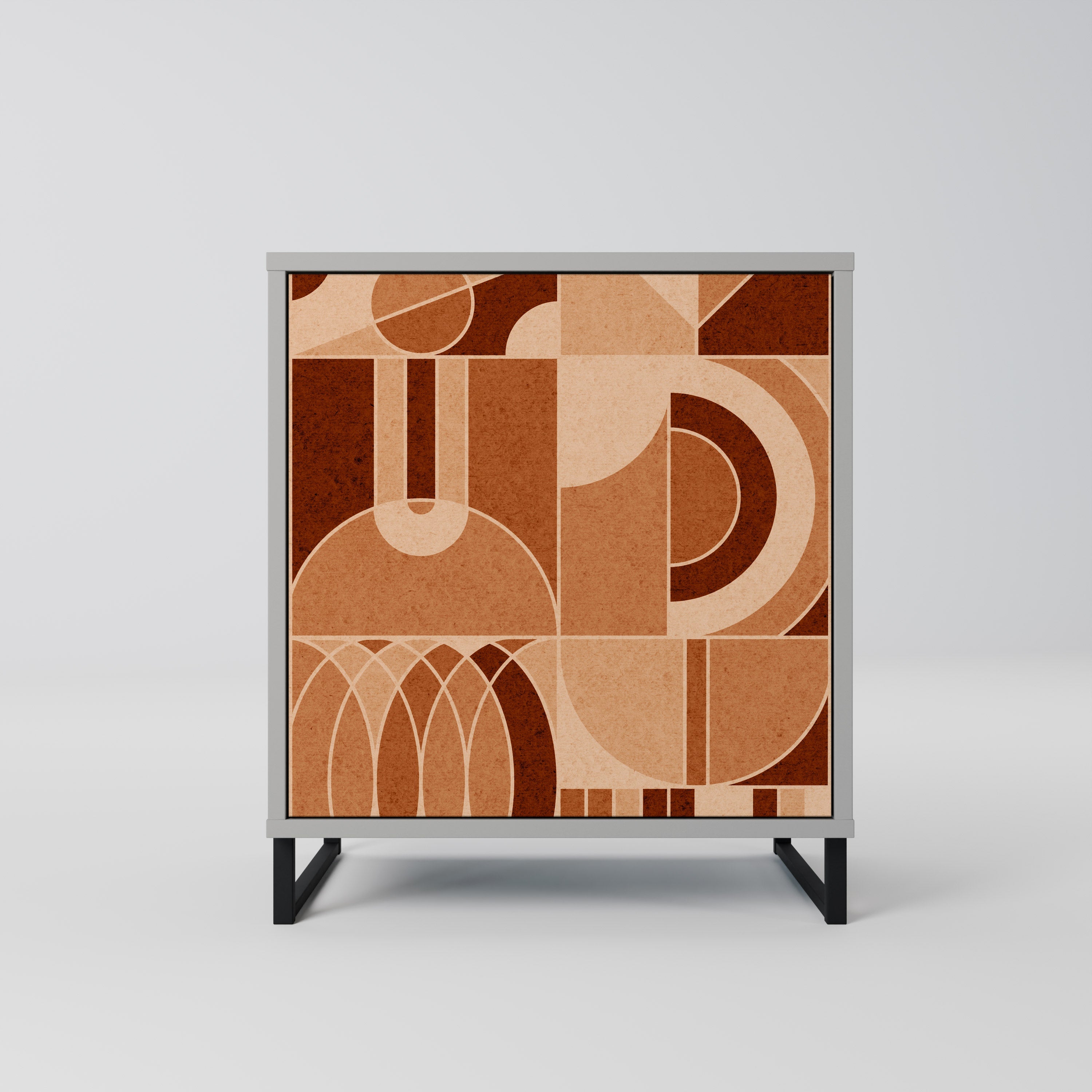 PRISM MOSAIC Aparador de 1 Porta em Acabamento Cinzento