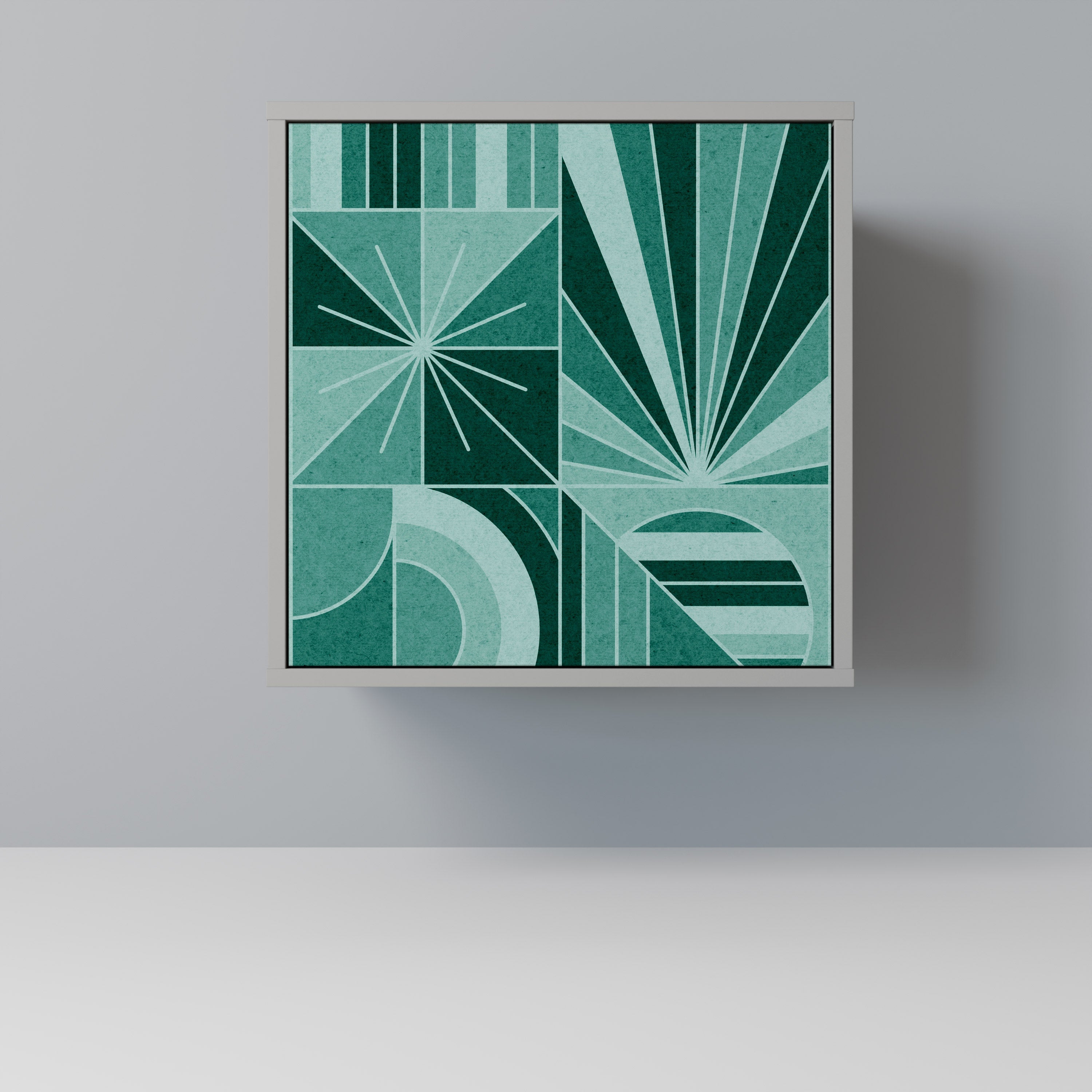 HARMONIC GRID Aparador de 1 Porta em Acabamento Cinzento