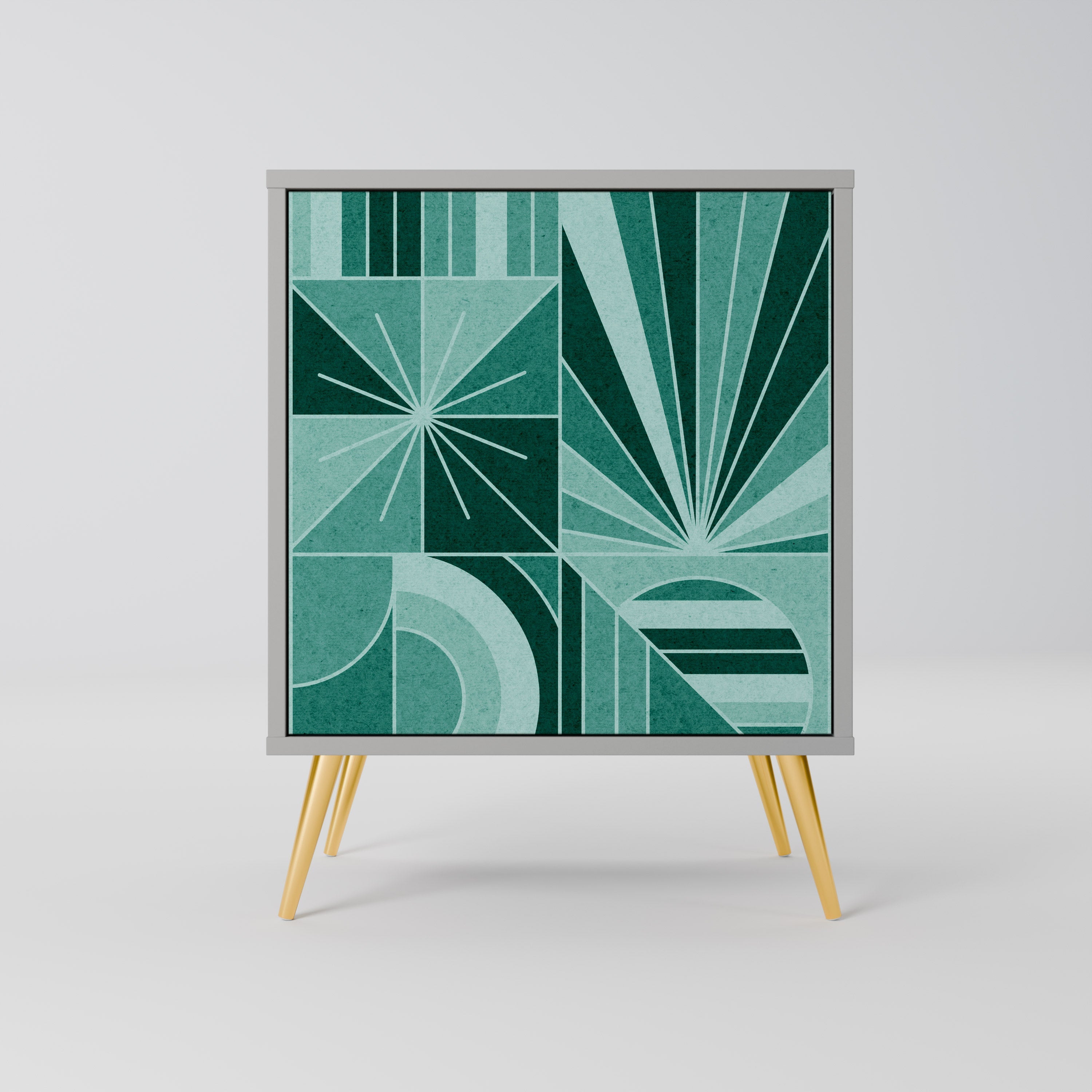 HARMONIC GRID Aparador de 1 Porta em Acabamento Cinzento