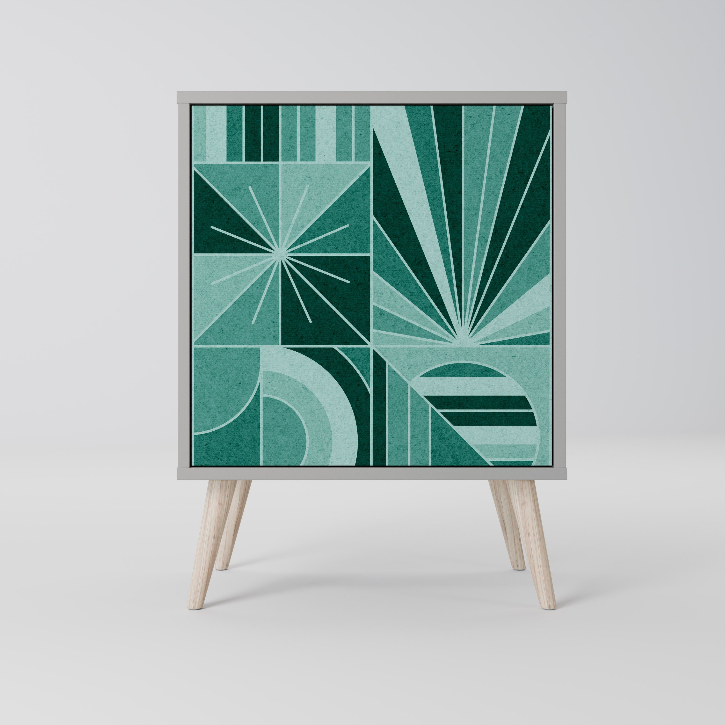 HARMONIC GRID Aparador de 1 Porta em Acabamento Cinzento