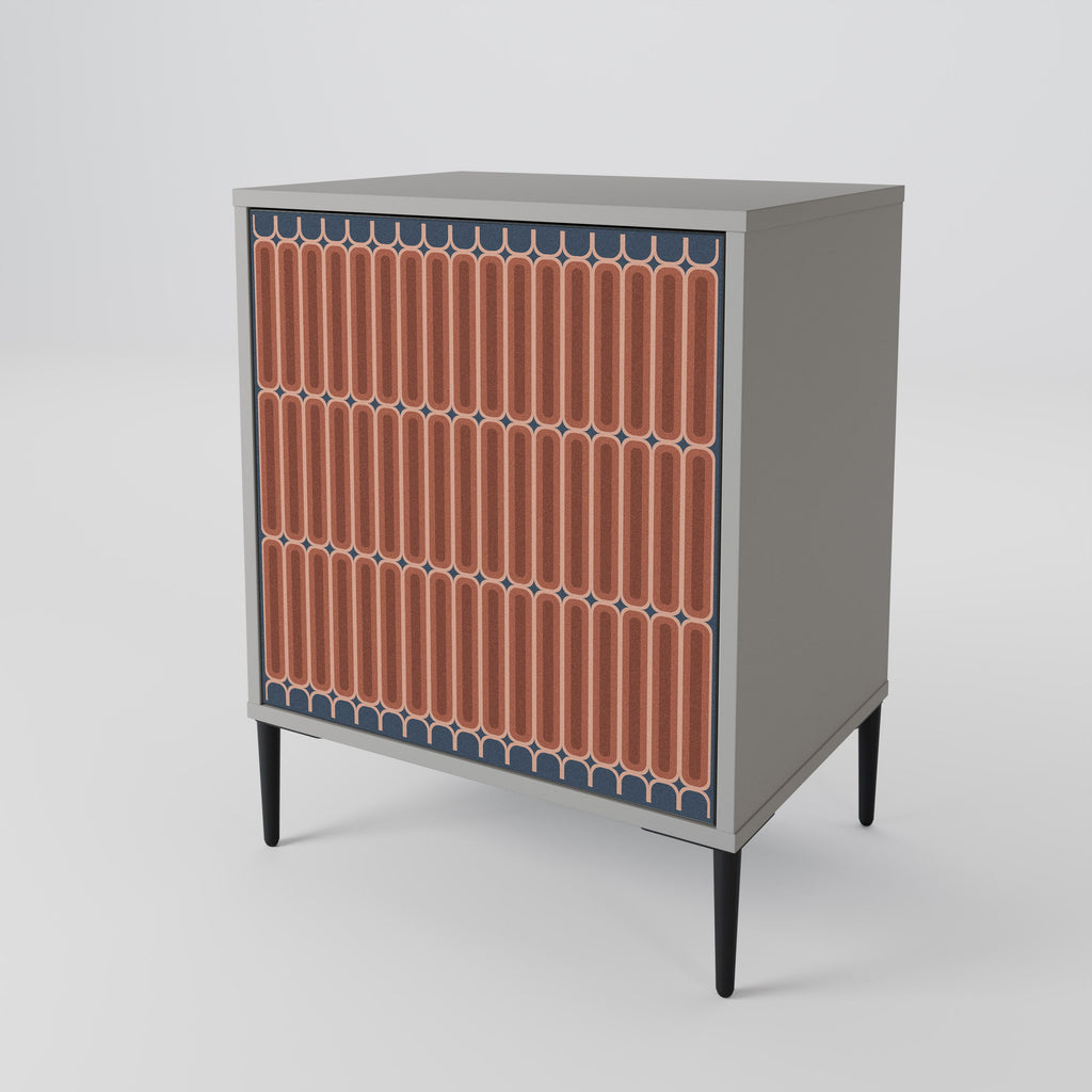 HYPNOTIC GATE Aparador de 1 Porta em Acabamento Cinzento