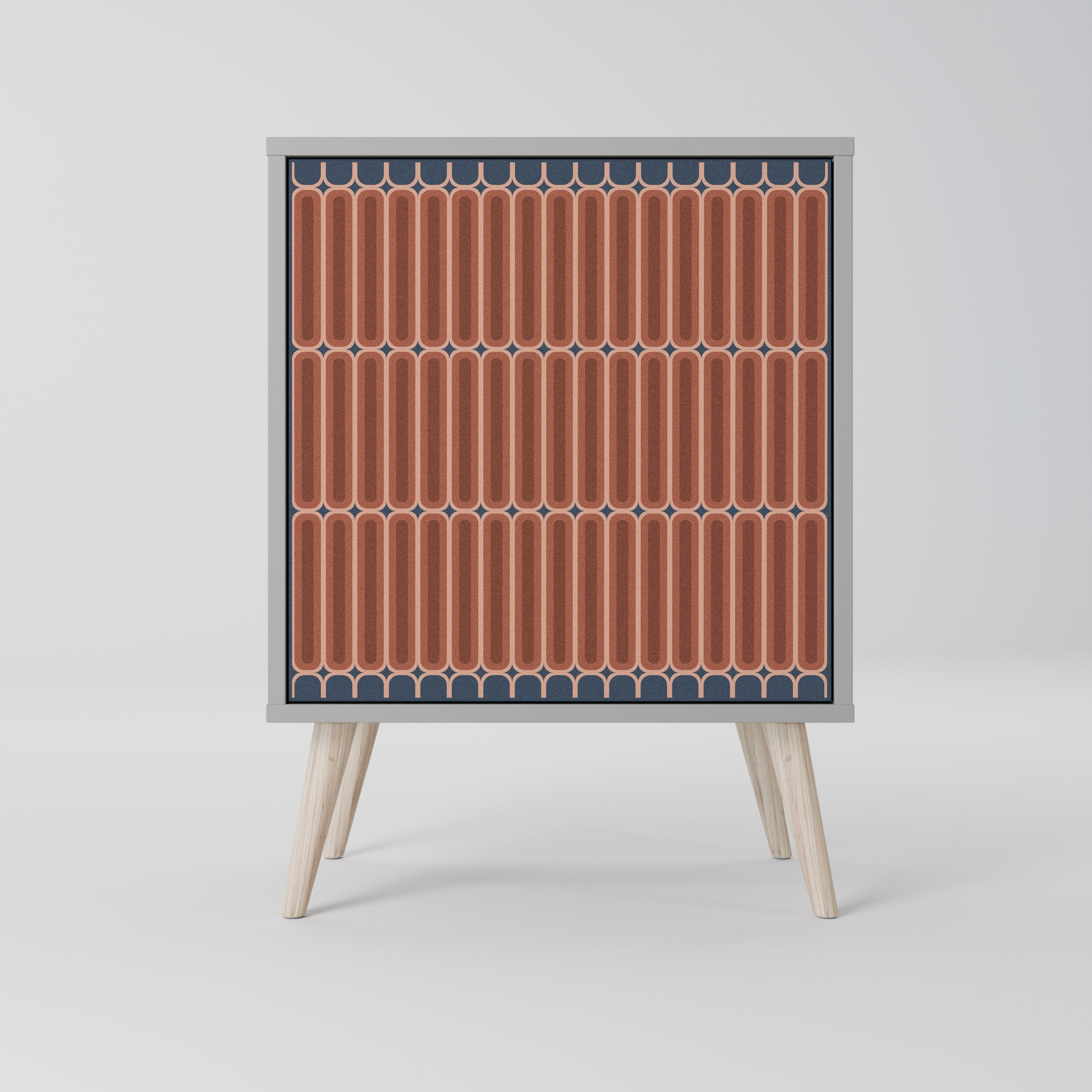 HYPNOTIC GATE Aparador de 1 Porta em Acabamento Cinzento