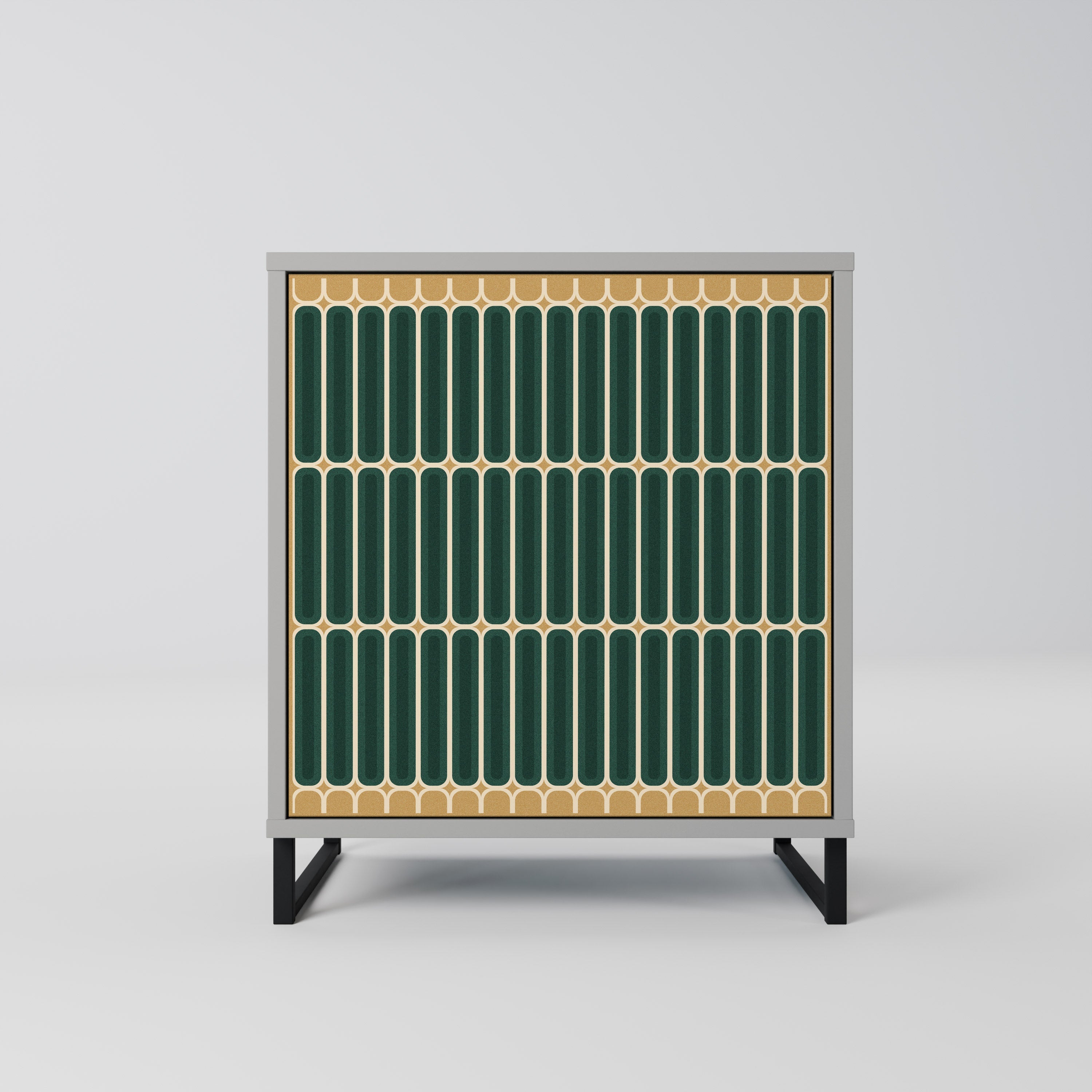 ILUSION GATE Aparador de 1 Porta em Acabamento Cinzento