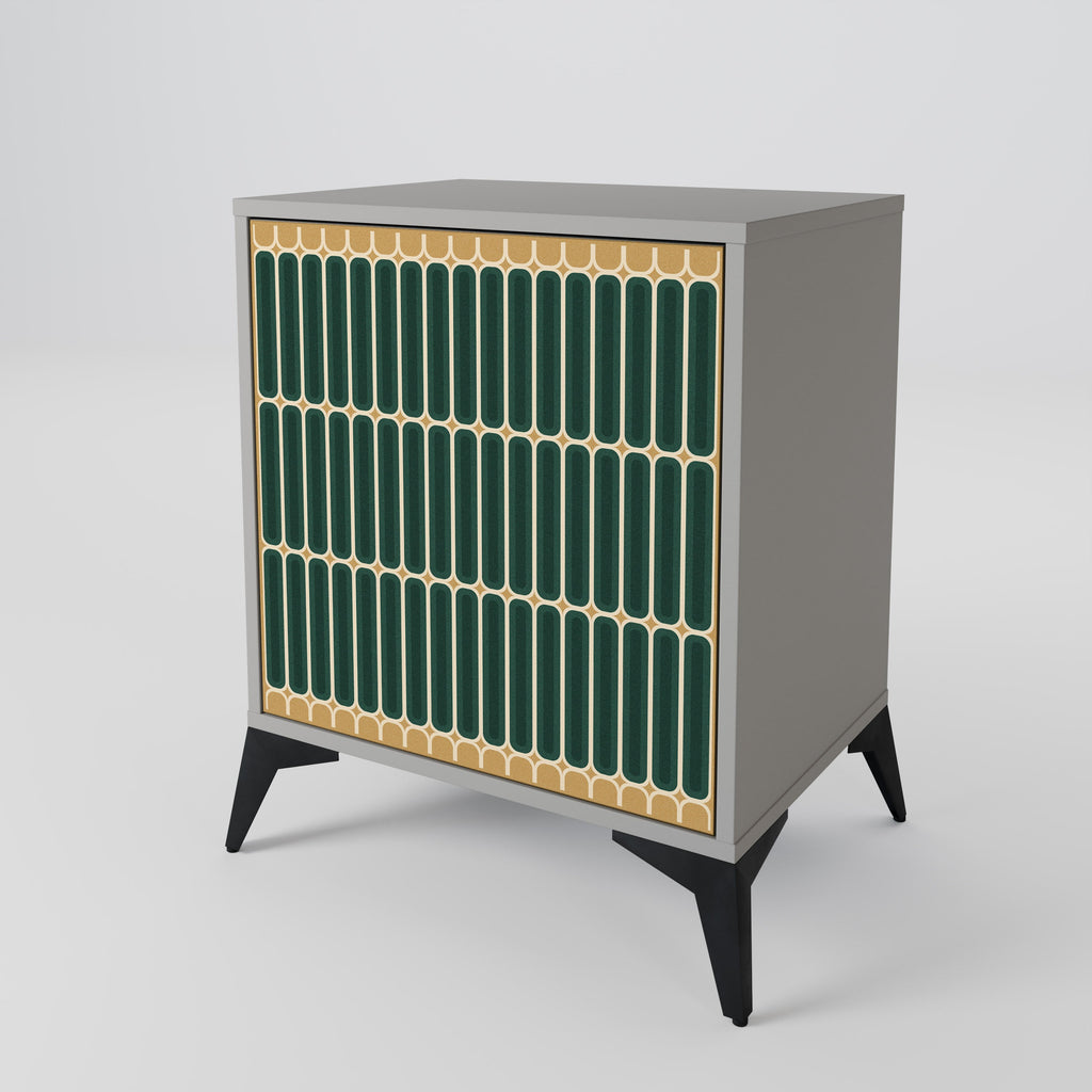 ILUSION GATE 1-Door Sideboard in Grey Finish