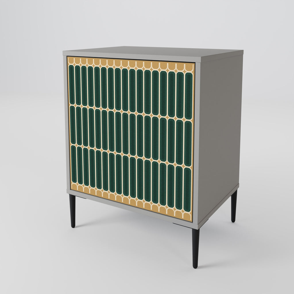 ILUSION GATE 1-Door Sideboard in Grey Finish