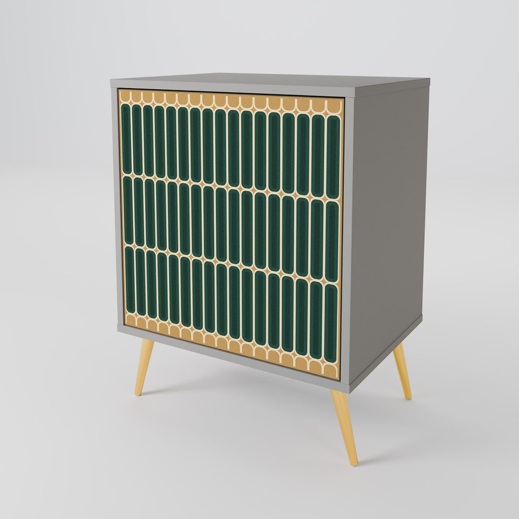 ILUSION GATE 1-Door Sideboard in Grey Finish