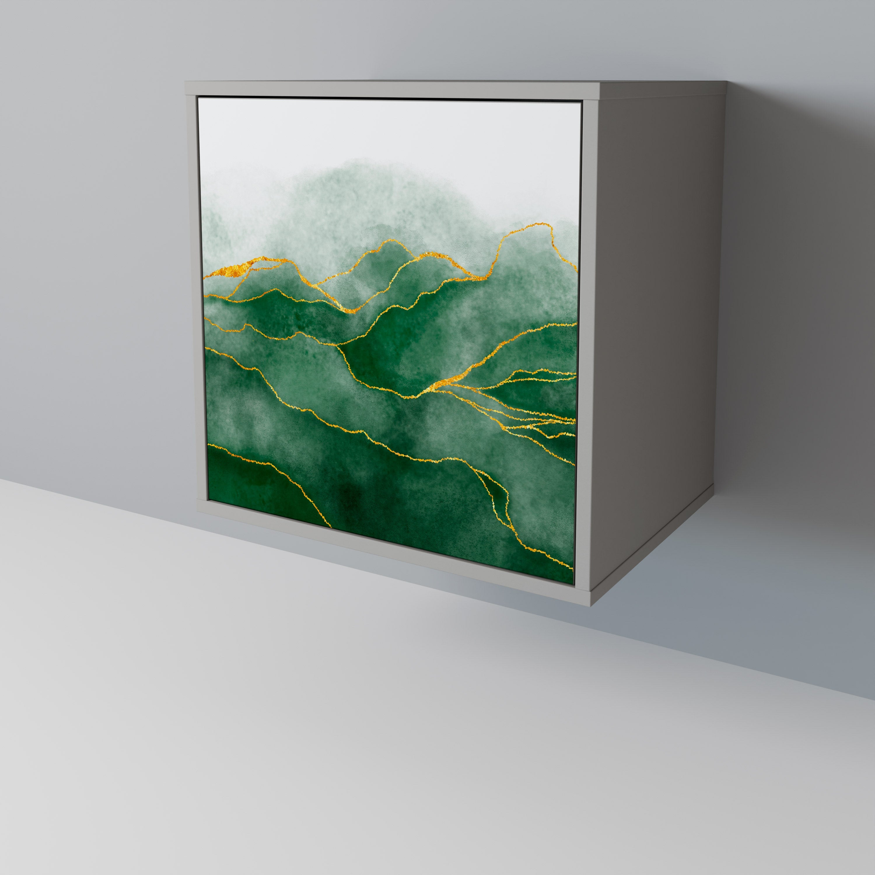 EXPENSIVE NATURE Aparador de 1 Porta em Acabamento Cinzento