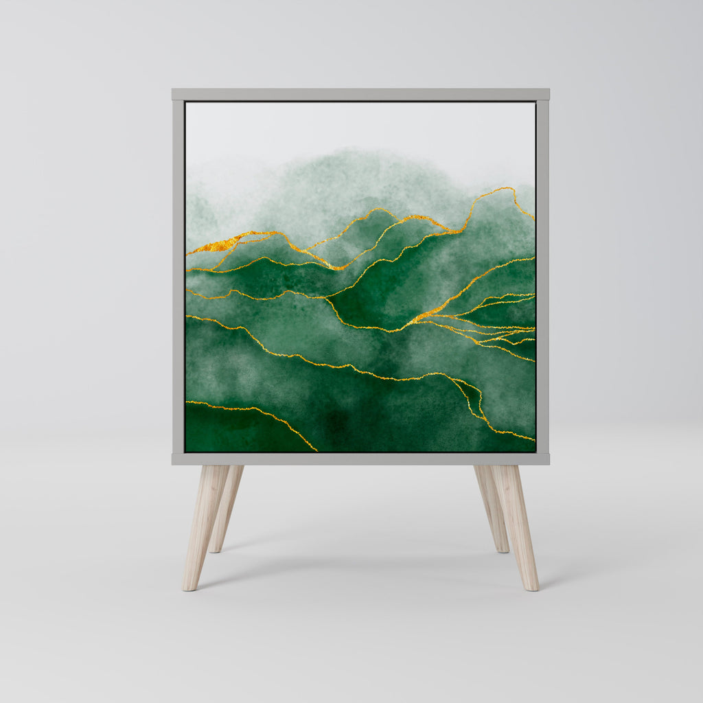 EXPENSIVE NATURE Aparador de 1 Porta em Acabamento Cinzento