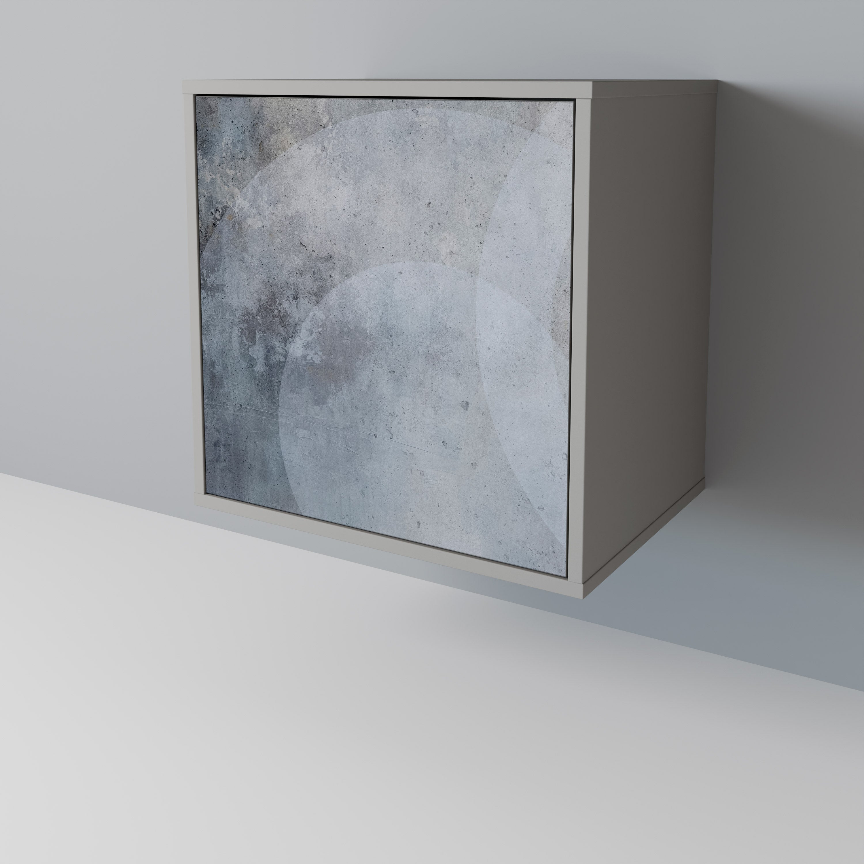 MUTED ARC Aparador de 1 Porta em Acabamento Cinzento