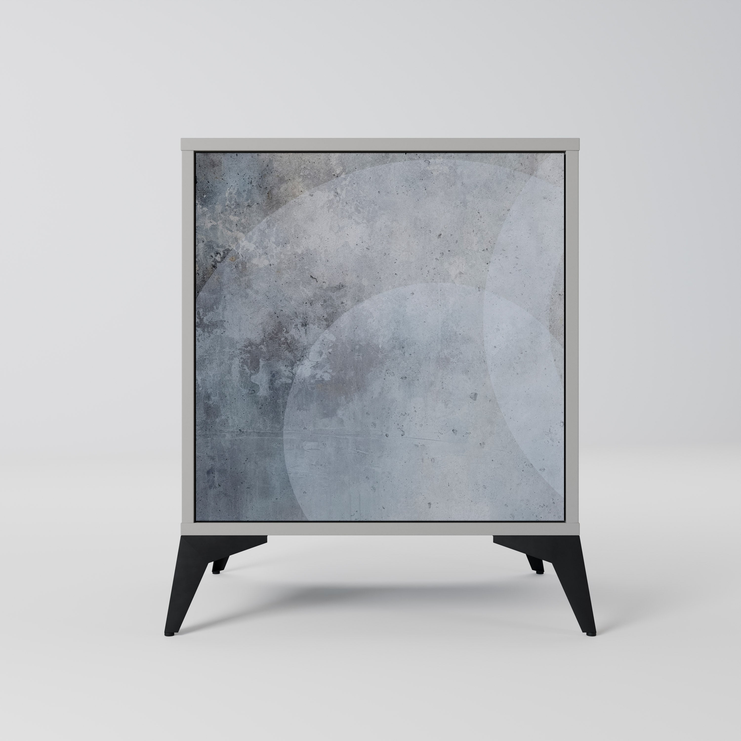 MUTED ARC Aparador de 1 Porta em Acabamento Cinzento