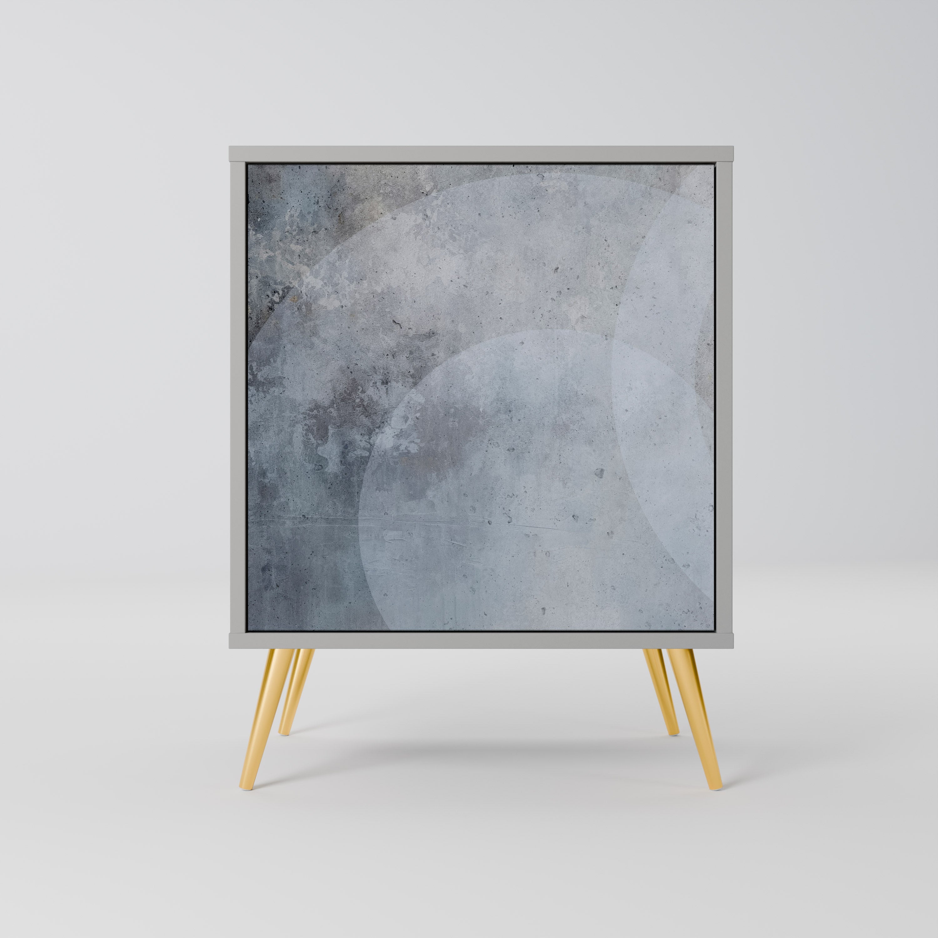 MUTED ARC Aparador de 1 Porta em Acabamento Cinzento