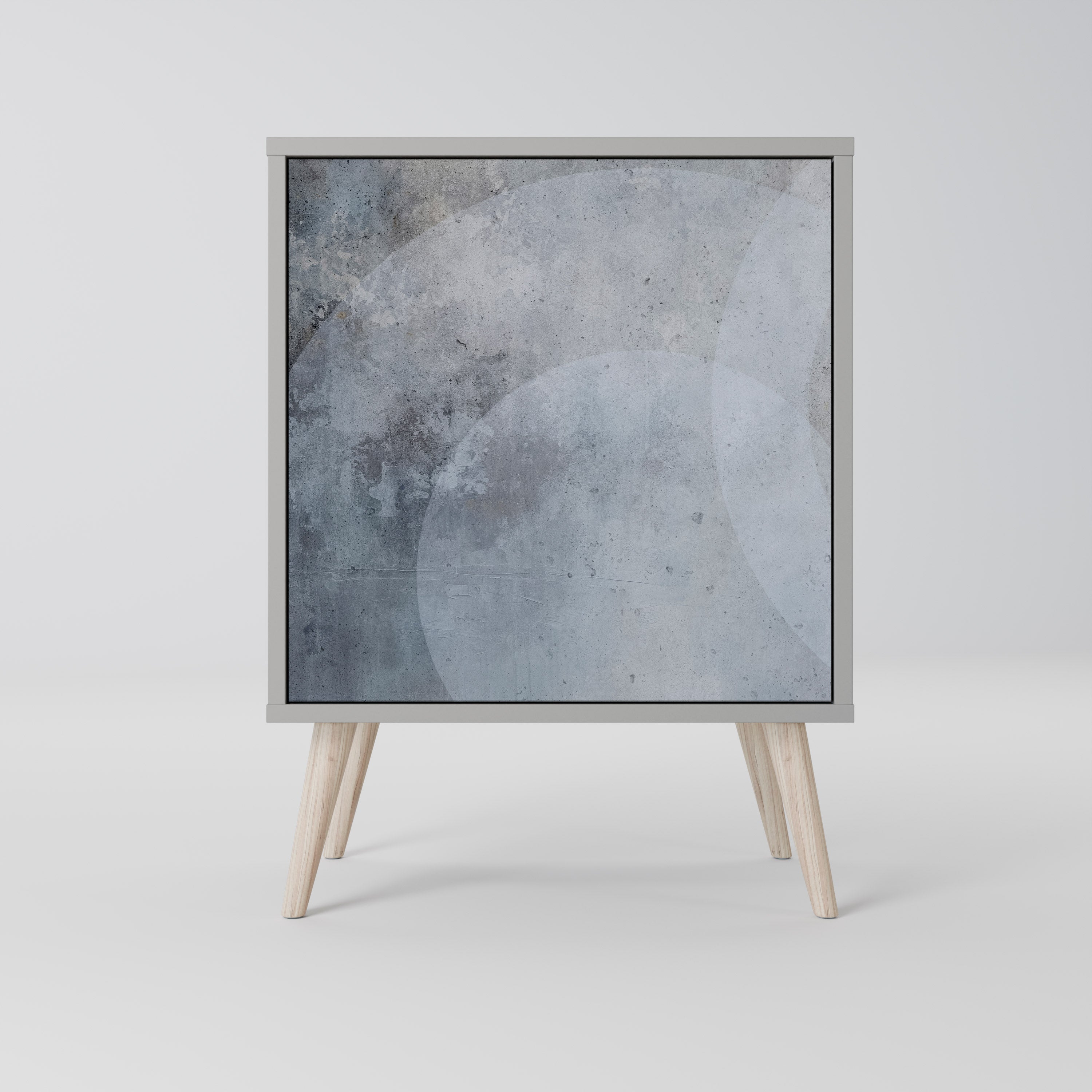 MUTED ARC Aparador de 1 Porta em Acabamento Cinzento