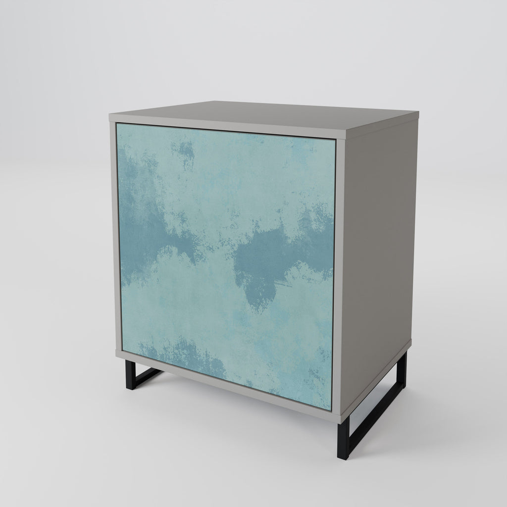 SKY WASH 1-Door Sideboard in Grey Finish