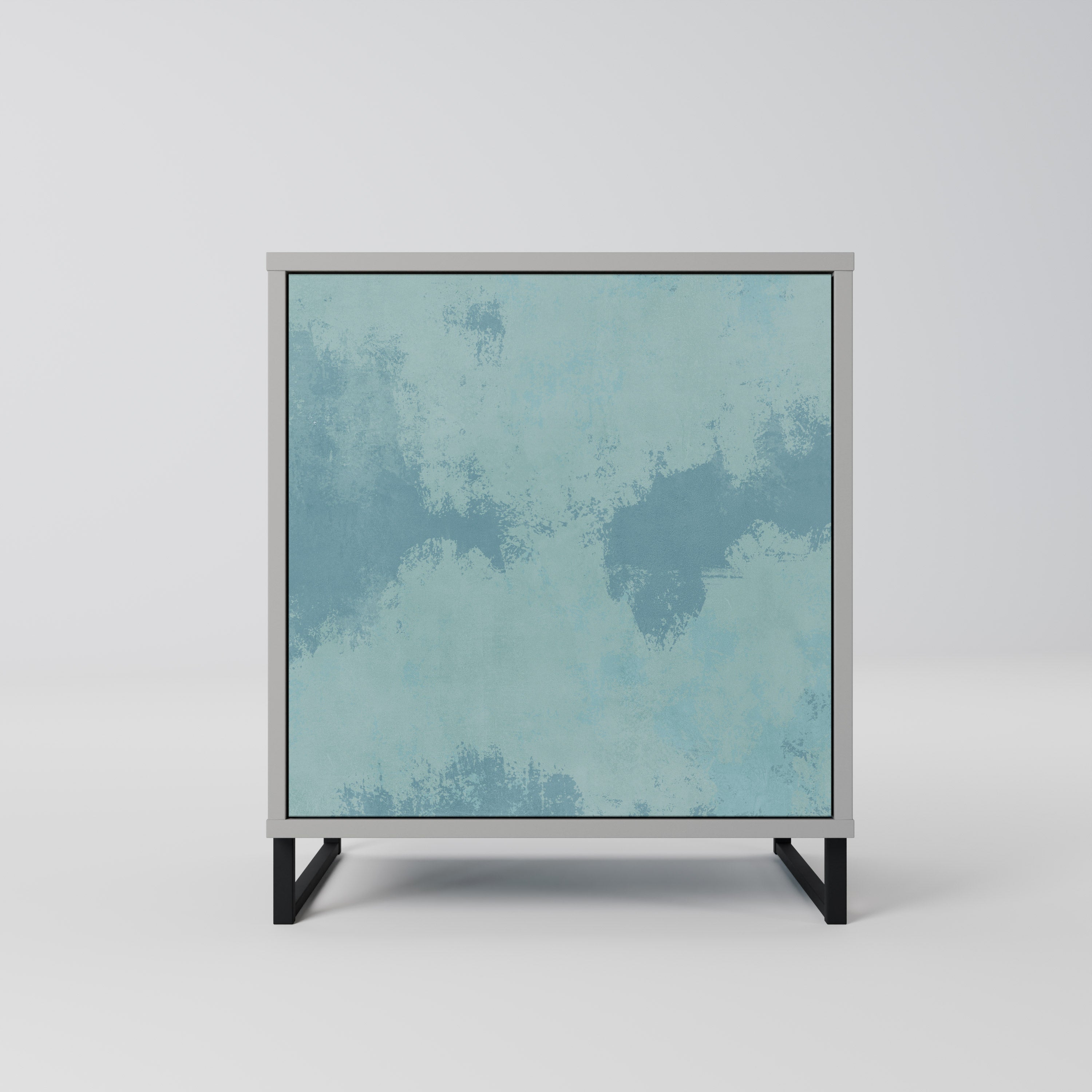 SKY WASH 1-Door Sideboard in Grey Finish