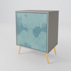 SKY WASH 1-Door Sideboard in Grey Finish