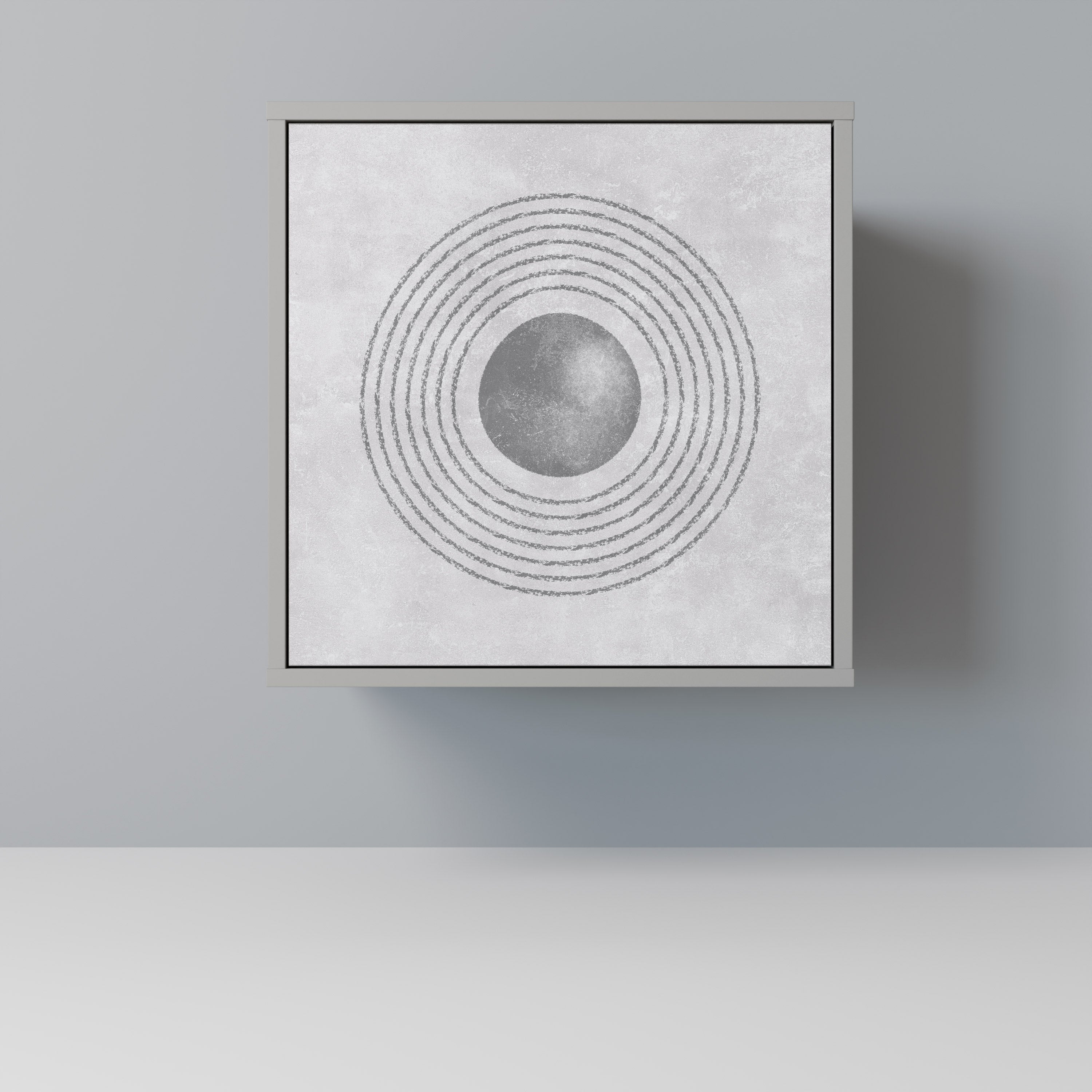 SOLID CIRCLES 1-Door Sideboard in Grey Finish