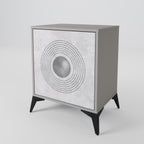 SOLID CIRCLES 1-Door Sideboard in Grey Finish