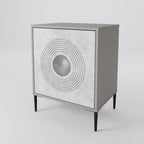 SOLID CIRCLES 1-Door Sideboard in Grey Finish