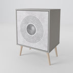 SOLID CIRCLES 1-Door Sideboard in Grey Finish