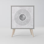 SOLID CIRCLES 1-Door Sideboard in Grey Finish