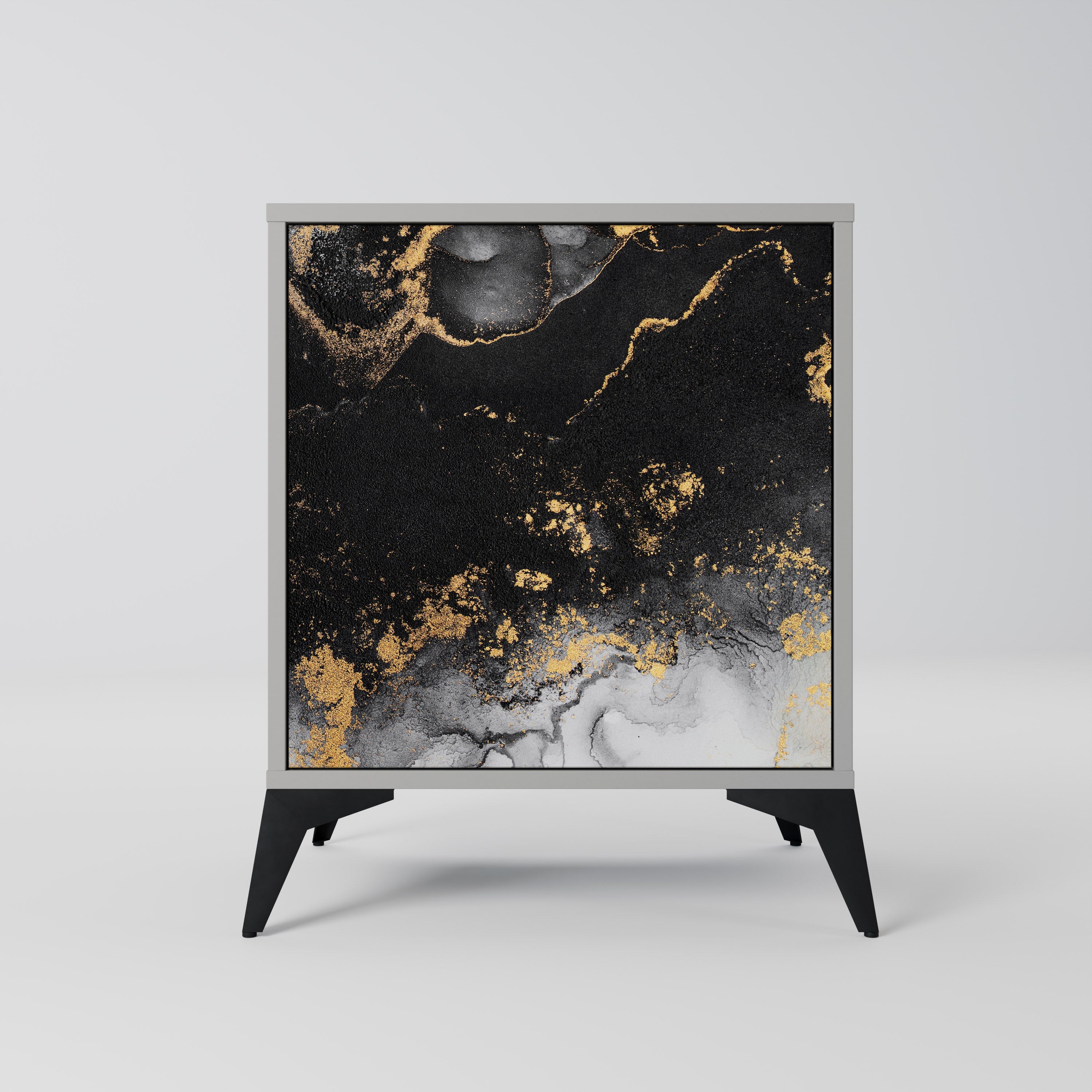 MARBLE OF TOMMORROW Aparador de 1 Porta em Acabamento Cinzento