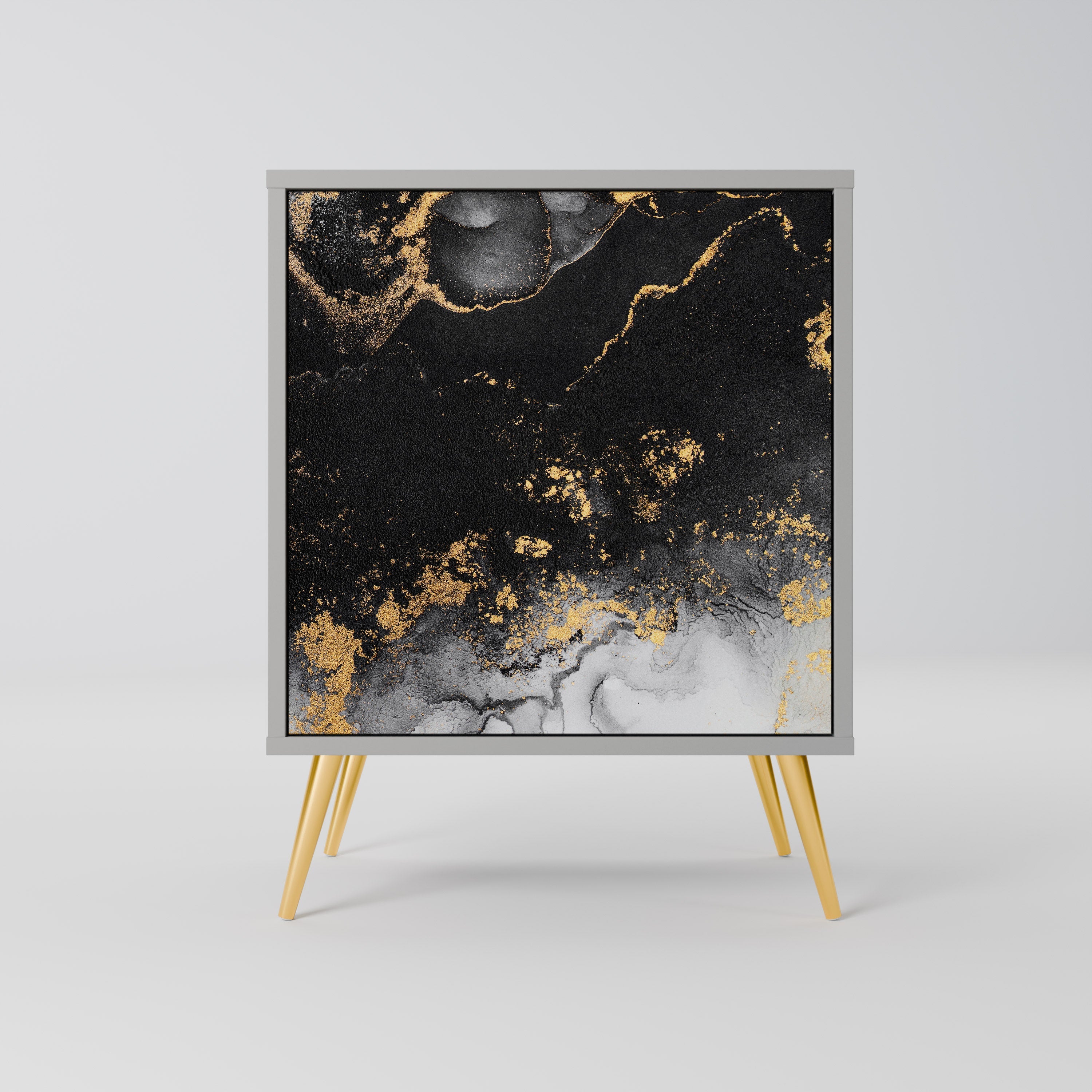 MARBLE OF TOMMORROW Aparador de 1 Porta em Acabamento Cinzento