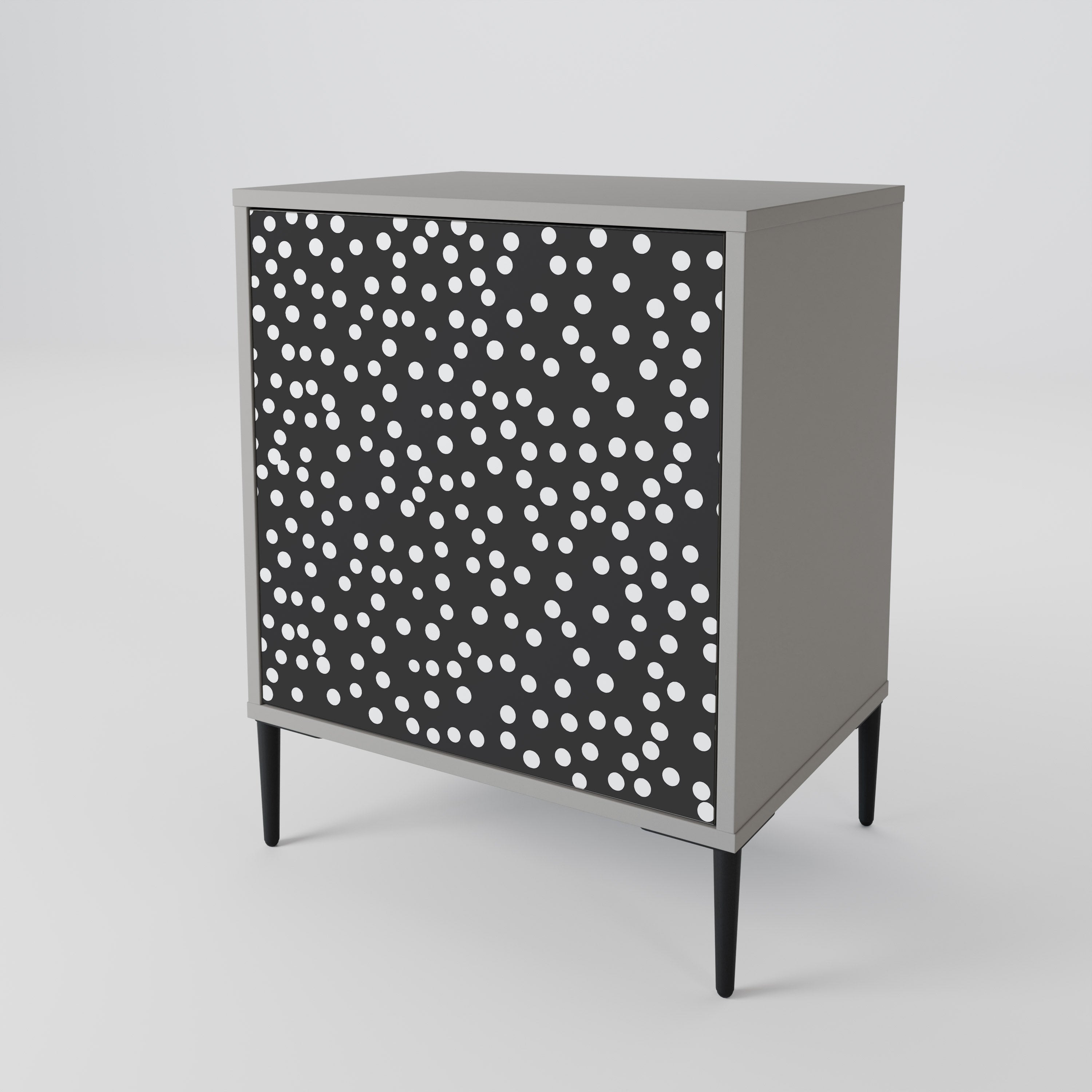 BLINDING LIGHTS 1-Door Sideboard in Grey Finish