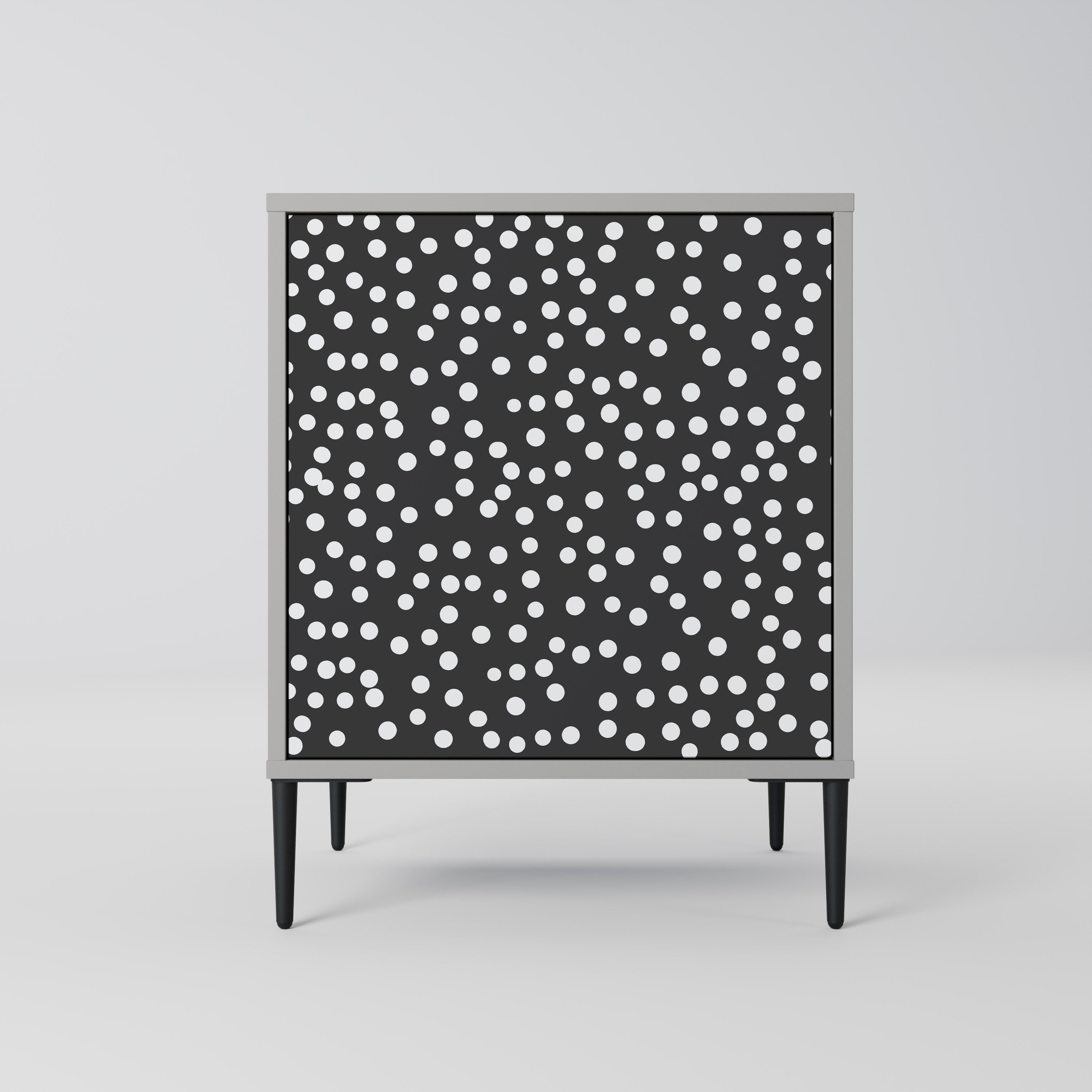 BLINDING LIGHTS 1-Door Sideboard in Grey Finish