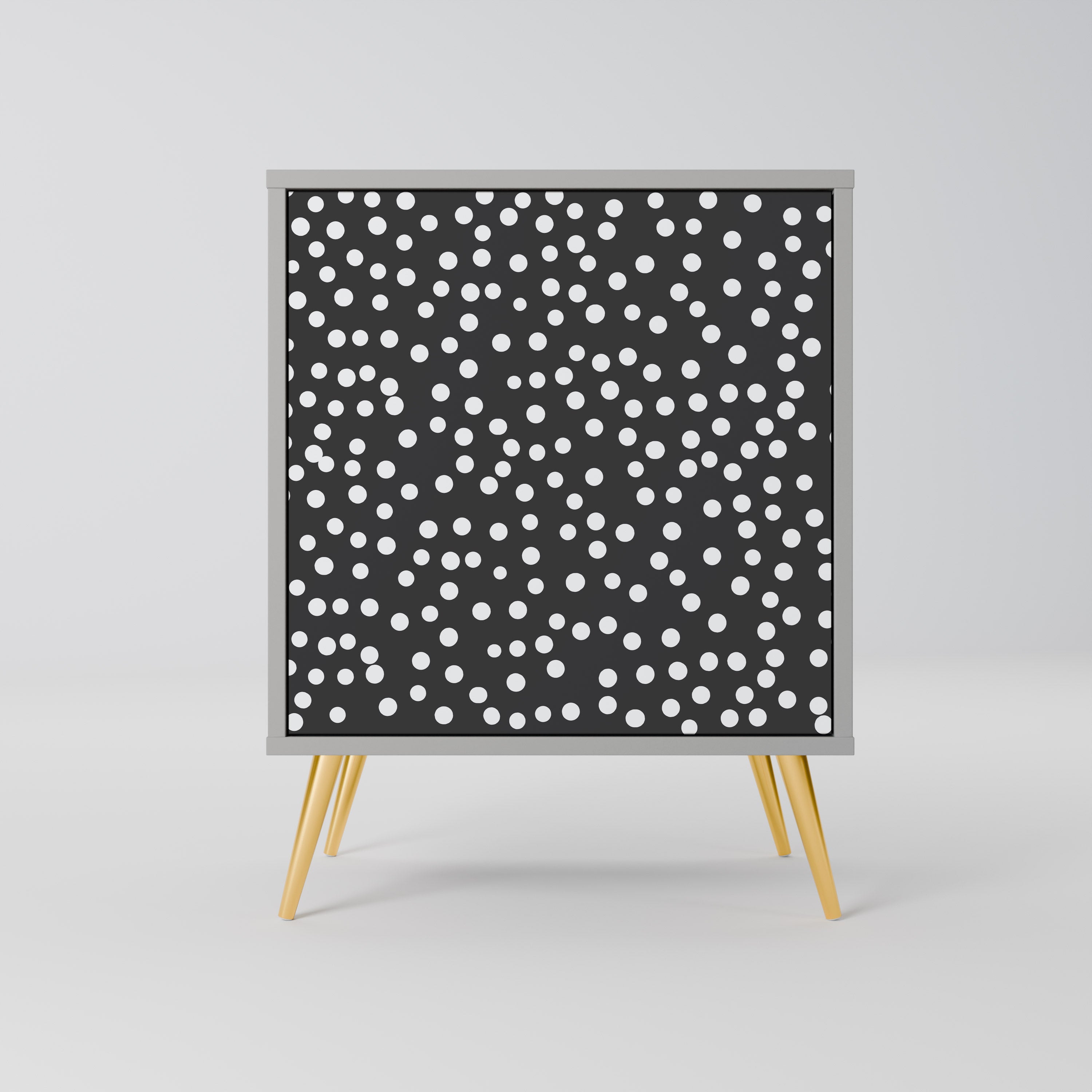 BLINDING LIGHTS 1-Door Sideboard in Grey Finish