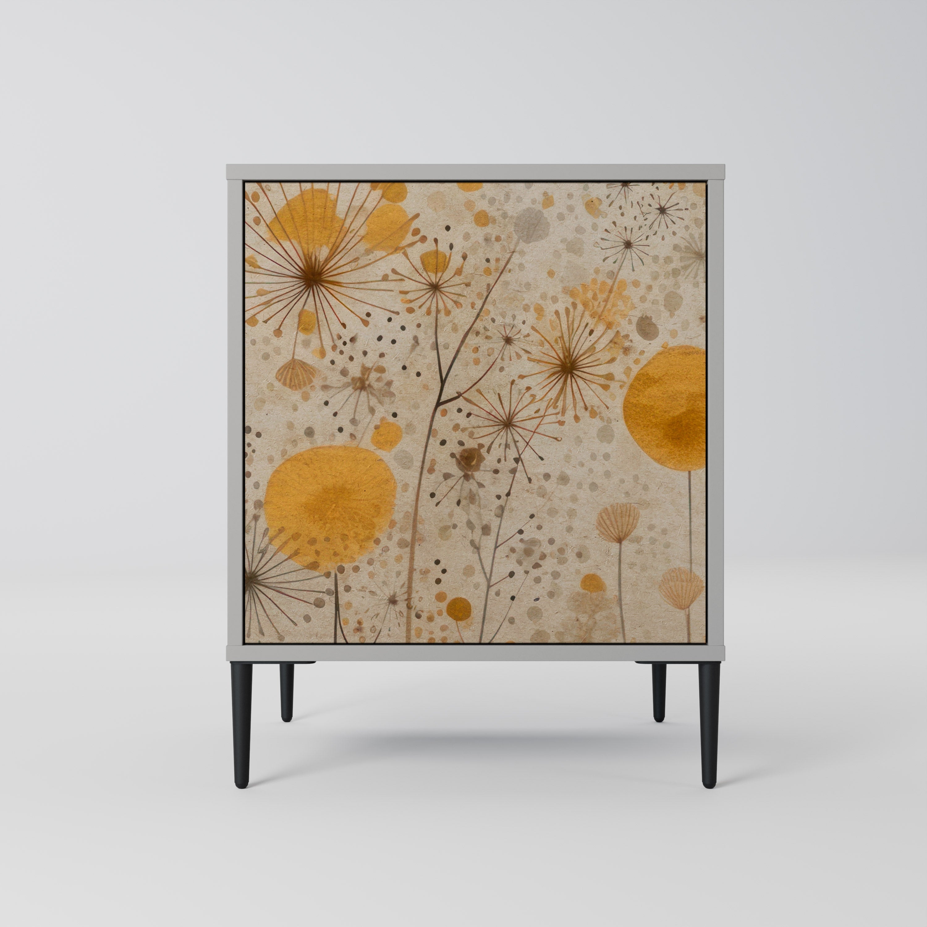 MORNING GLADE 1-Door Sideboard in Grey Finish