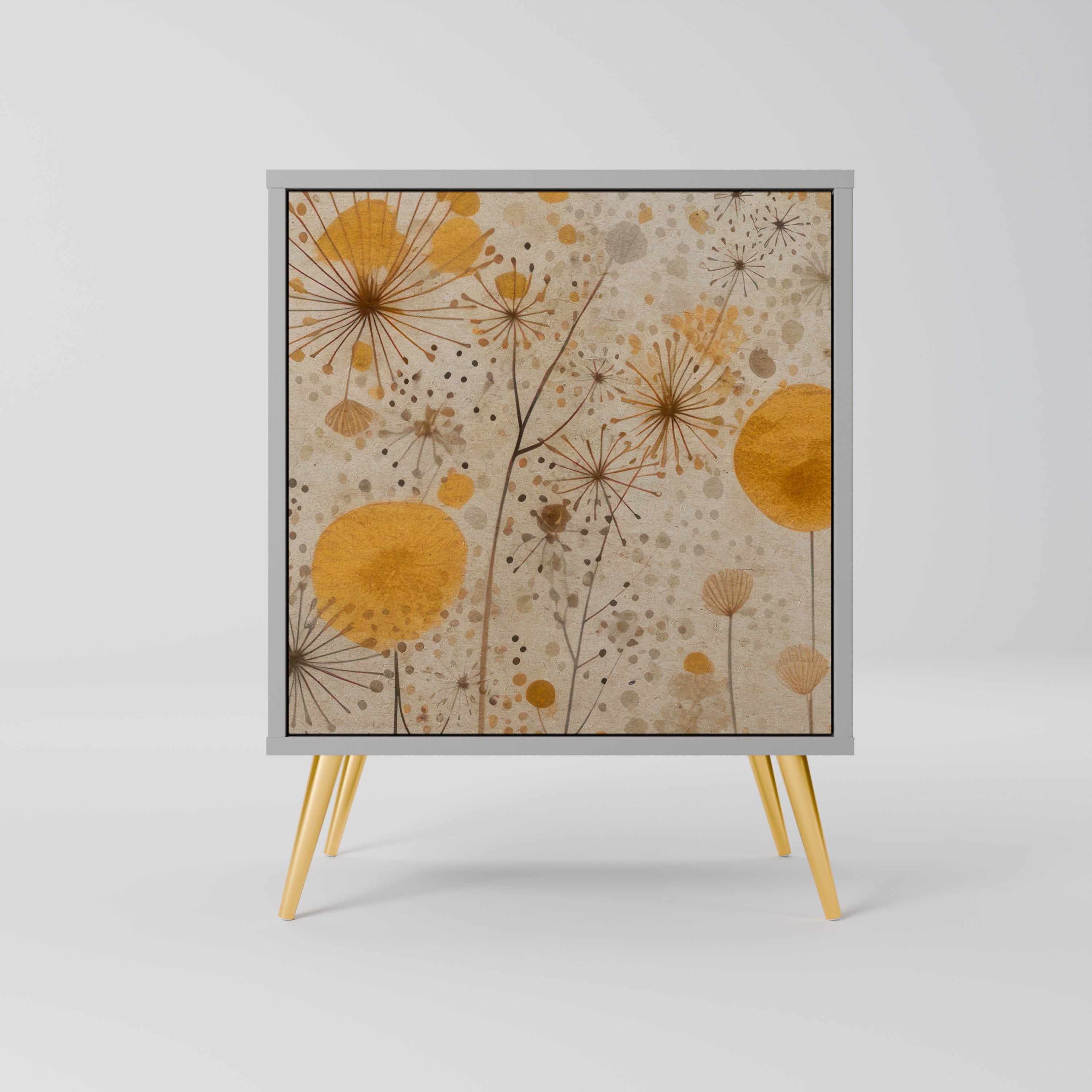 MORNING GLADE 1-Door Sideboard in Grey Finish