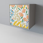 HELLO SPRING Aparador de 1 Porta em Acabamento Cinzento