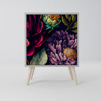 BLOOMING ELEGANCE Aparador de 1 Porta em Acabamento Cinzento