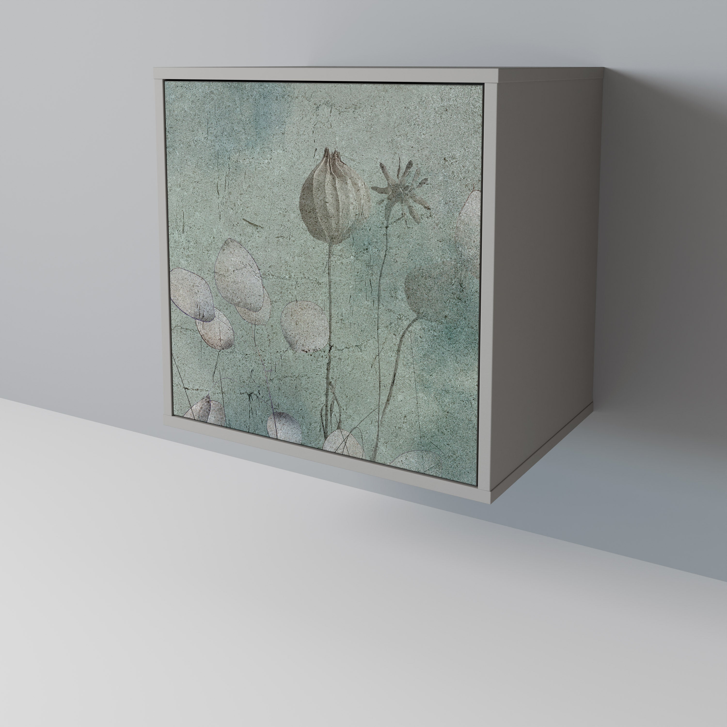 NIGHT LADY Aparador de 1 Porta em Acabamento Cinzento